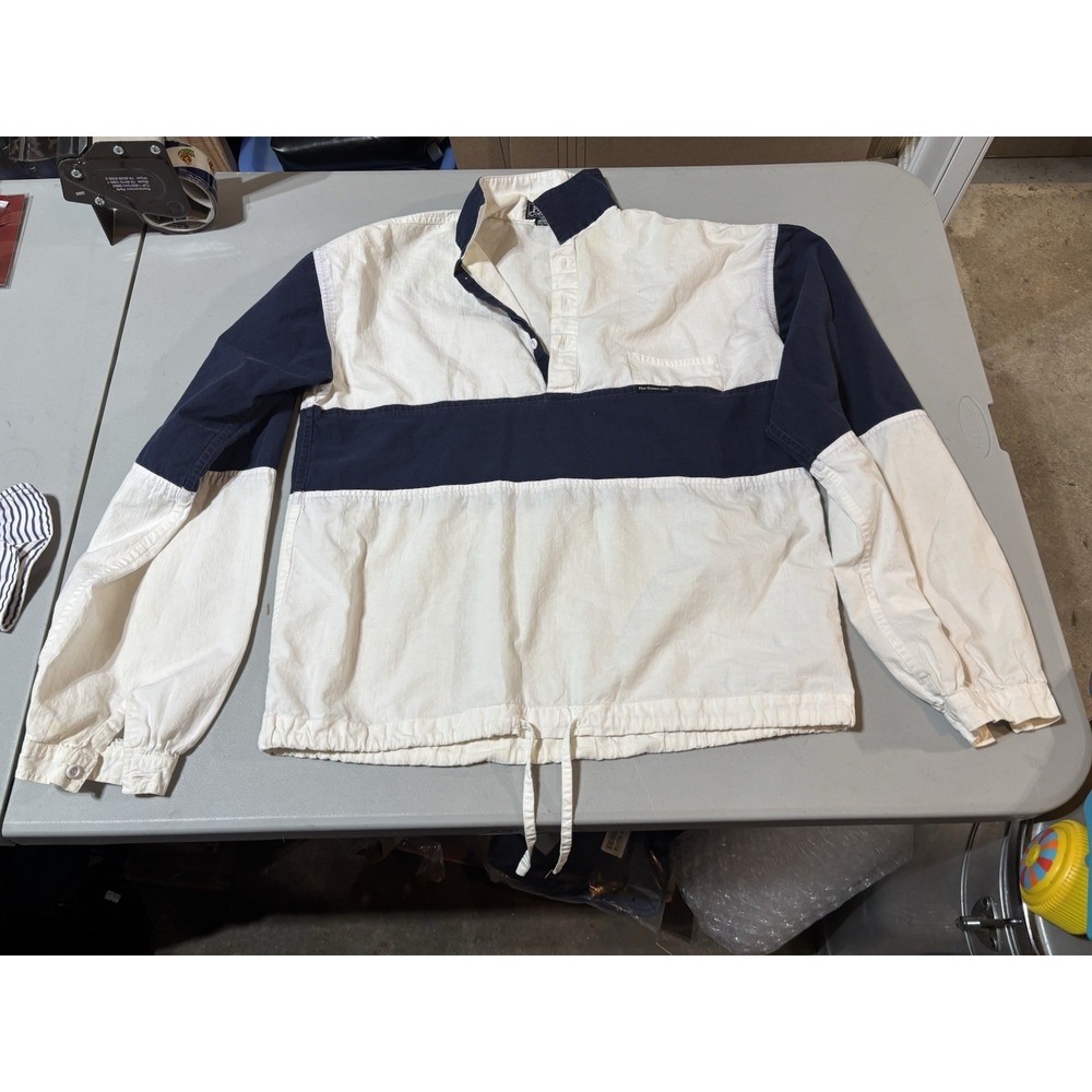 Vintage 1980s 90s Pier Connection Long Sleeve Nautical Shirt‎ L